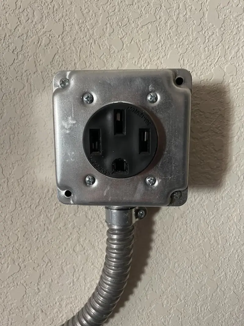 NEMA 14-50 outlet installed for Electrical Panel Upgrade in Fillmore